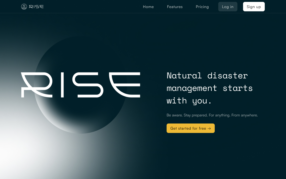 RISE interface screen 1